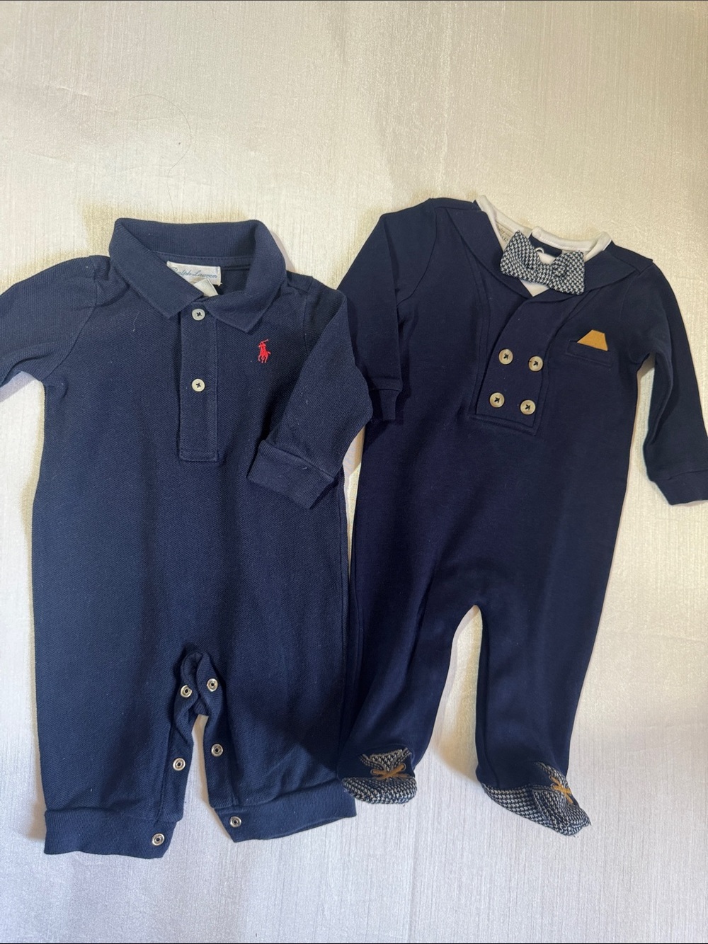 Polo by Ralph Lauren Navy Polo-Style Baby One-Pieces (Set of 2)